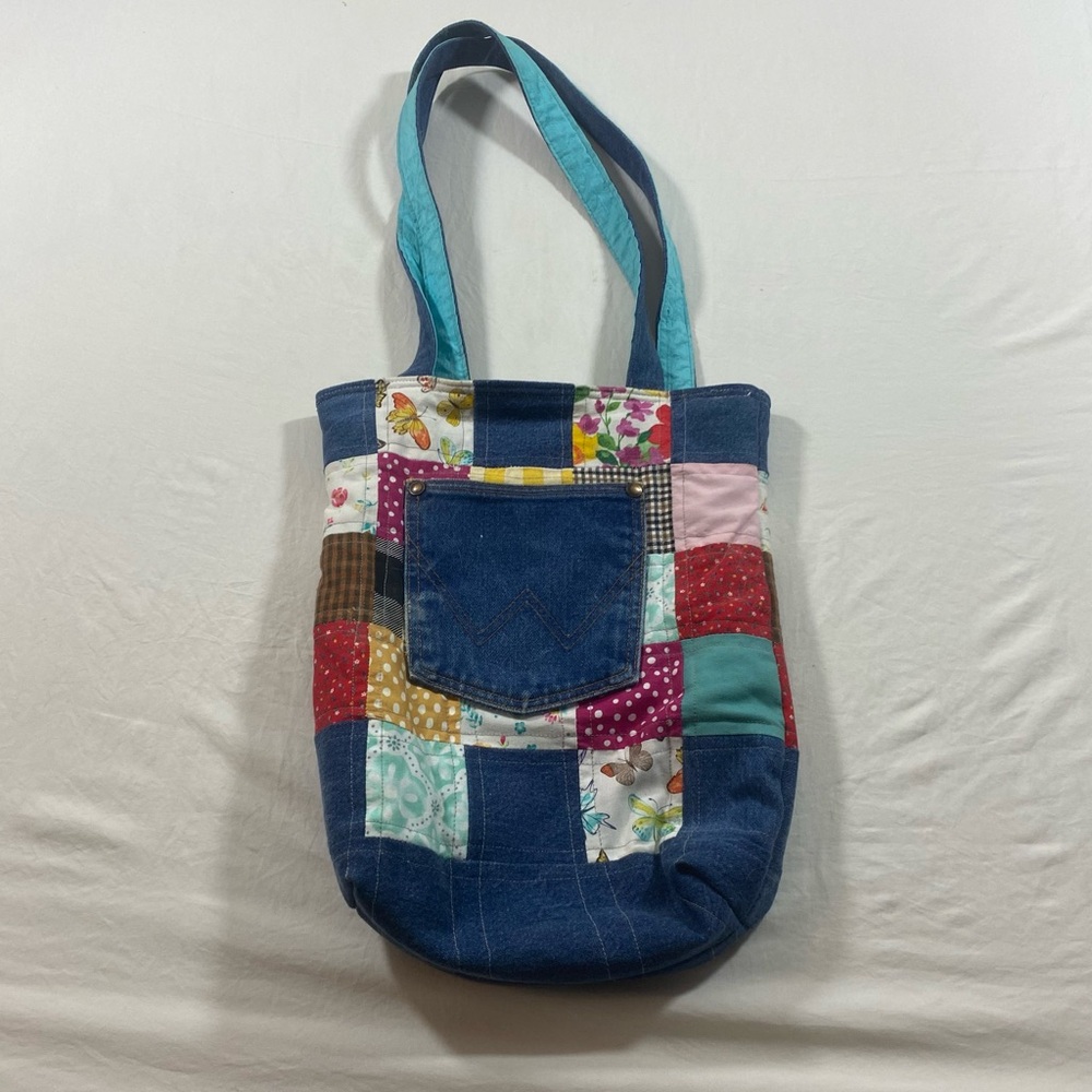 Wrangler Patchwork Bag Shoulder Bag Boho Denim Colorful Hobos Bag